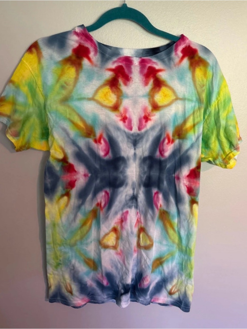 Hanes Tie-Dye Short Sleeve Tee in Yellow, Green, Blue, Pink